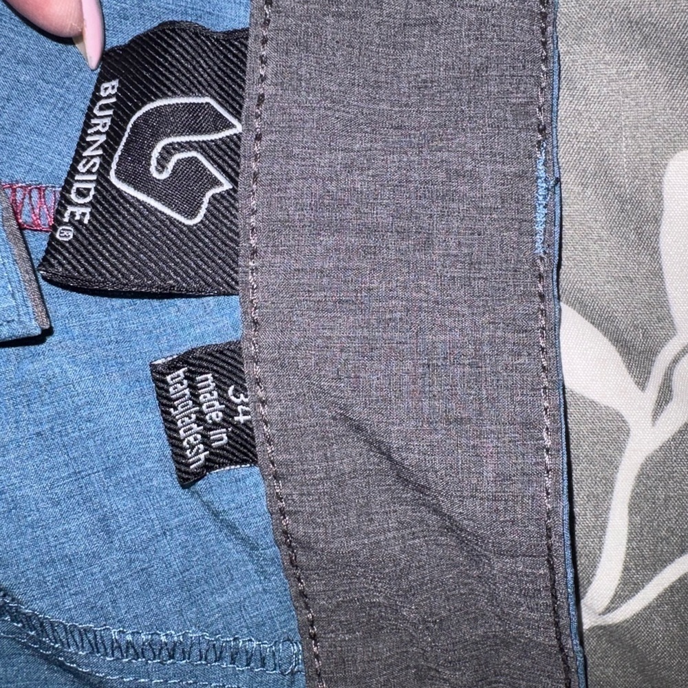 Burnside Men's Denim Blue Flat Front Shorts - Picture 3 of 6
